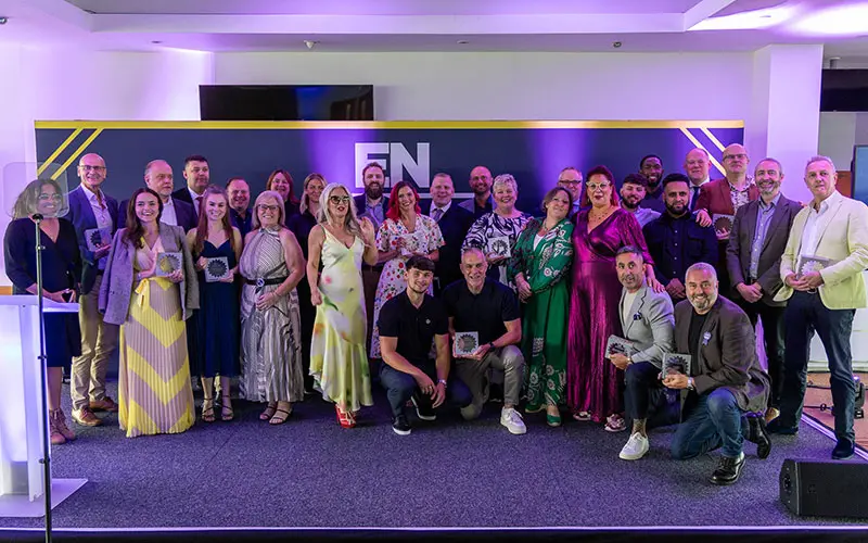 All the winners on stage together