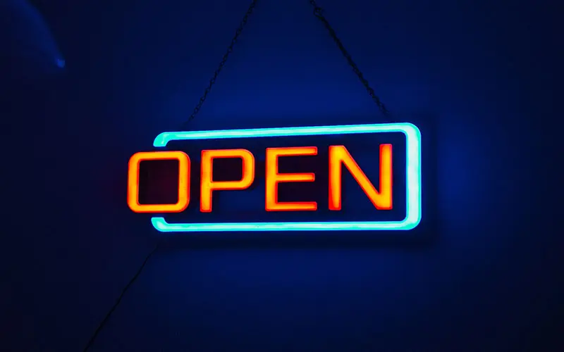 Neon open sign