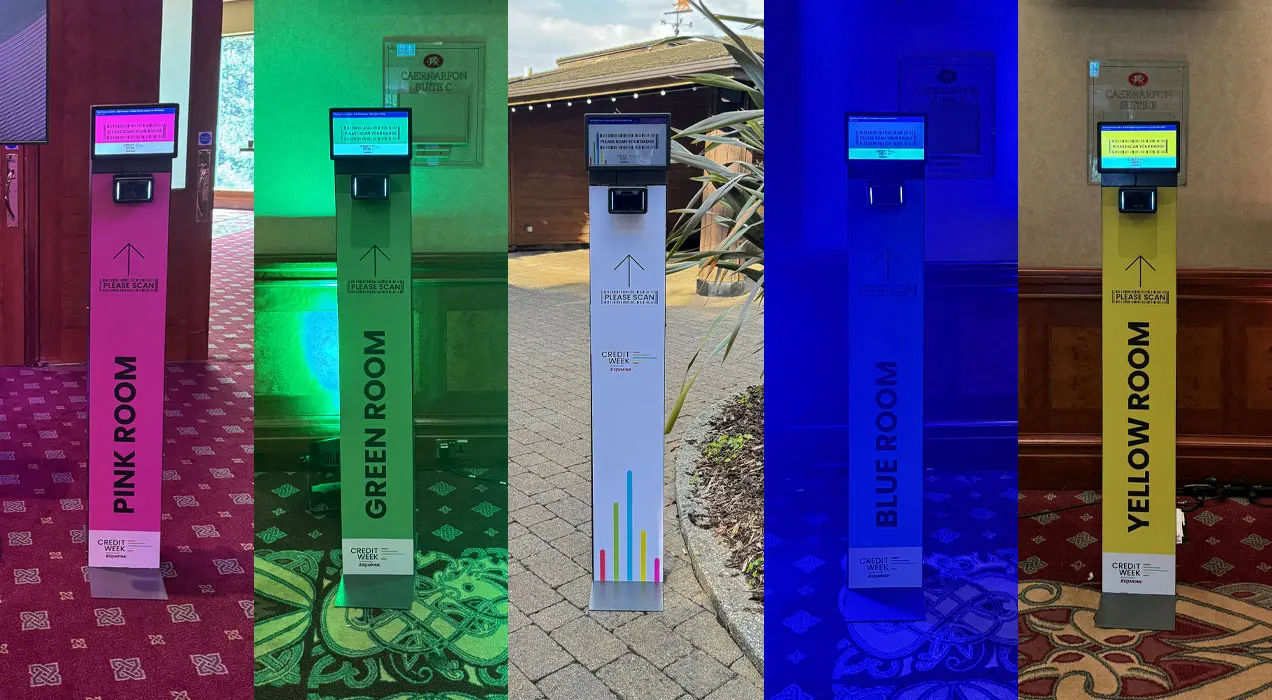 ScanPods outside each of the conference rooms