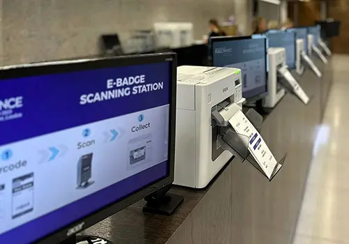 Online registration form on laptop and mobile