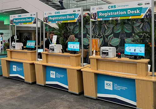 Online registration form on laptop and mobile